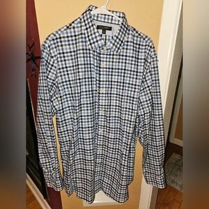 2 Banana Republic Plaid Button-Down Long Sleeve shirts SZ XL